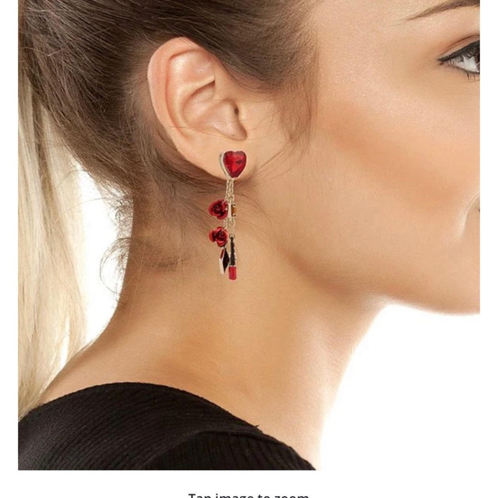 Betsey Johnson Strawberry Chocolate 🍫 🍓 MixMatch Earrings - Picture 4 of 4